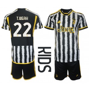 Juventus Timothy Weah #22 Domaci Dres za Dječji 2023-24 Kratak Rukavima (+ kratke hlače)